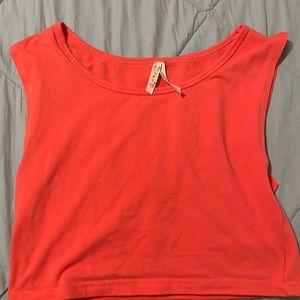 pink crop top